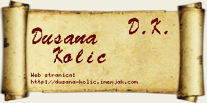 Dušana Kolić vizit kartica